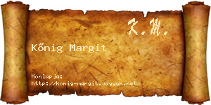 Kőnig Margit névjegykártya